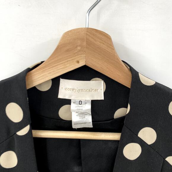Anthropologie Corey Lynn Calter Black polka dot blazer - Picture 4 of 5